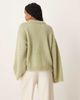 ASOS DESIGN ASOS DESIGN fluffy wide sleeve knit sweater in green - 3