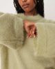 ASOS DESIGN ASOS DESIGN fluffy wide sleeve knit sweater in green - 4