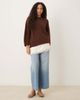 ASOS DESIGN ASOS DESIGN fluffy wide sleeve knit sweater with wool in brown-Red - 2
