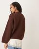 ASOS DESIGN ASOS DESIGN fluffy wide sleeve knit sweater with wool in brown-Red - 3