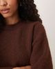 ASOS DESIGN ASOS DESIGN fluffy wide sleeve knit sweater with wool in brown-Red - 4