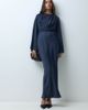 ASOS DESIGN ASOS DESIGN flute sleeve draped maxi dress in navy - 1