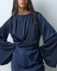 ASOS DESIGN ASOS DESIGN flute sleeve draped maxi dress in navy - 2