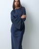 ASOS DESIGN ASOS DESIGN flute sleeve draped maxi dress in navy - 3