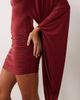 ASOS DESIGN ASOS DESIGN flute sleeve mini dress in wine-Gray - 2