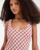 ASOS DESIGN ASOS DESIGN fluted hem maxi dress in red plaid - 4
