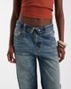 ASOS DESIGN ASOS DESIGN fold over waistband jeans in vintage wash-Blue - 4
