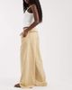 ASOS DESIGN ASOS DESIGN fold waist wide leg pants in stone-Neutral - 2