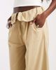 ASOS DESIGN ASOS DESIGN fold waist wide leg pants in stone-Neutral - 4