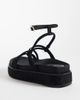 ASOS DESIGN ASOS DESIGN Fortitude strappy flatform sandals in black - 4