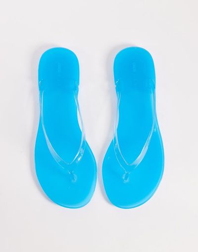 ASOS DESIGN ASOS DESIGN Foxton jelly flip flops in blue