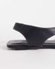 ASOS DESIGN ASOS DESIGN Francesca premium minimal clean toe loop flat sandal in black leather - 3
