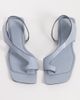 ASOS DESIGN ASOS DESIGN Francesca premium minimal clean toe loop flat sandals in powder blue - 1