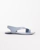 ASOS DESIGN ASOS DESIGN Francesca premium minimal clean toe loop flat sandals in powder blue - 2