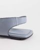 ASOS DESIGN ASOS DESIGN Francesca premium minimal clean toe loop flat sandals in powder blue - 3