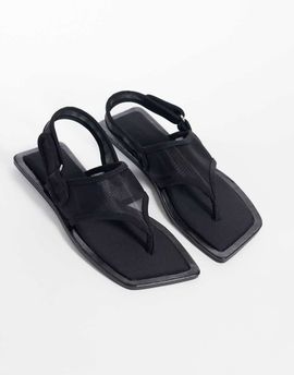 ASOS DESIGN ASOS DESIGN Francine mesh sling back sandals in black