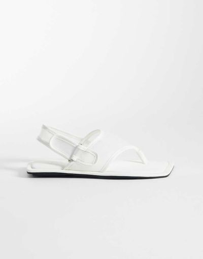 ASOS DESIGN ASOS DESIGN Francine mesh sling back sandals in white