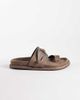 ASOS DESIGN ASOS DESIGN Francisco footbed sandals with metal trim in olive suedette-Green - 2