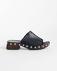 ASOS DESIGN ASOS DESIGN Franco premium mule sandal clogs in black leather - 1