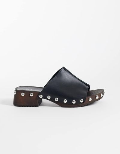 ASOS DESIGN ASOS DESIGN Franco premium mule sandal clogs in black leather