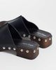 ASOS DESIGN ASOS DESIGN Franco premium mule sandal clogs in black leather - 4