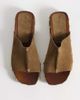 ASOS DESIGN ASOS DESIGN Franco premium mule sandal clogs in olive suede-Green - 2