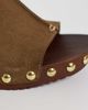 ASOS DESIGN ASOS DESIGN Franco premium mule sandal clogs in olive suede-Green - 4