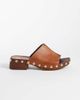 ASOS DESIGN ASOS DESIGN Franco premium mule sandal clogs in tan leather-Brown - 1