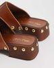 ASOS DESIGN ASOS DESIGN Franco premium mule sandal clogs in tan leather-Brown - 3
