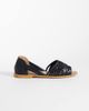 ASOS DESIGN ASOS DESIGN Fray leather woven flat sandals in black - 3