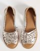 ASOS DESIGN ASOS DESIGN Fray leather woven flat sandals in gold - 2