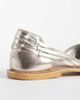 ASOS DESIGN ASOS DESIGN Fray leather woven flat sandals in gold - 4