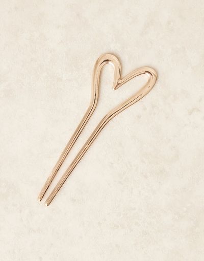 ASOS DESIGN ASOS DESIGN french hair pin with heart detail in gold tone