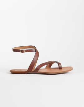 ASOS DESIGN ASOS DESIGN Friction sandals in tan real leather-Brown