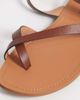 ASOS DESIGN ASOS DESIGN Friction sandals in tan real leather-Brown - 4