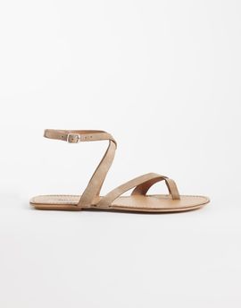ASOS DESIGN ASOS DESIGN Friction sandals in taupe real suede-Brown