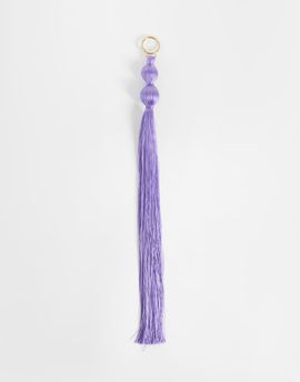 ASOS DESIGN ASOS DESIGN fringe bag charm in lilac-Purple