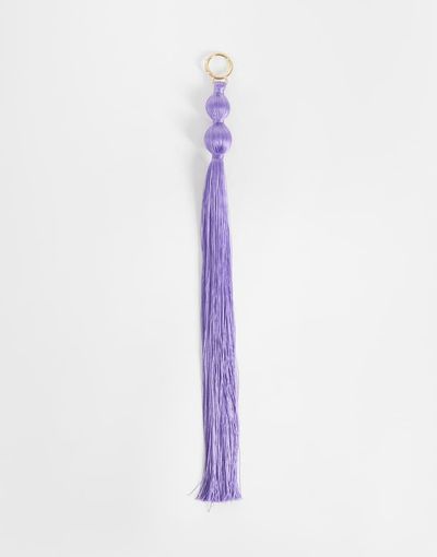 ASOS DESIGN ASOS DESIGN fringe bag charm in lilac-Purple