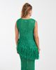 ASOS DESIGN ASOS DESIGN fringe hem open stitch aysmmetric tank in green-Black - 2