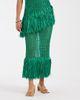 ASOS DESIGN ASOS DESIGN fringe hem open stitch skirt in green - part of a set-Black - 2