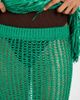 ASOS DESIGN ASOS DESIGN fringe hem open stitch skirt in green - part of a set-Black - 3
