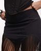 ASOS DESIGN ASOS DESIGN fringe low rise mini skirt in black jacquard - 3
