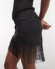 ASOS DESIGN ASOS DESIGN fringe low rise mini skirt in black jacquard - 4