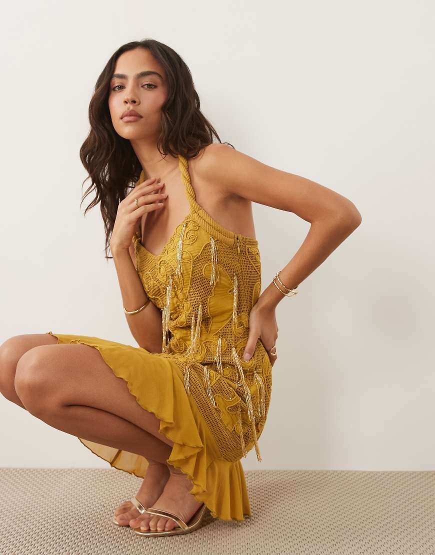 asos gold sparkly dress DESIGN white dresses