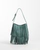 ASOS DESIGN ASOS DESIGN fringed faux suede shoulder in mint green - 1