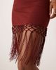 ASOS DESIGN ASOS DESIGN fringed hem mini skirt in rust - part of a set-Brown - 2