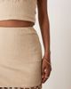 ASOS DESIGN ASOS DESIGN fringed hem mini skirt in stone - part of a set-Neutral - 2