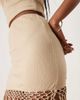 ASOS DESIGN ASOS DESIGN fringed hem mini skirt in stone - part of a set-Neutral - 4