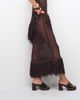 ASOS DESIGN ASOS DESIGN fringed hem open stitch skirt in chocolate - part of a set-Brown - 2