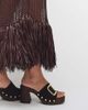 ASOS DESIGN ASOS DESIGN fringed hem open stitch skirt in chocolate - part of a set-Brown - 3